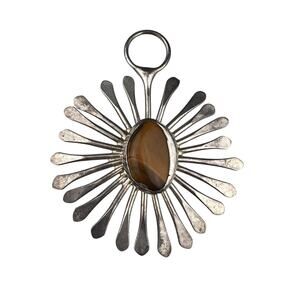 Jacob Hull Denmark B+D Modernist Large Pendant Tiger's Eye